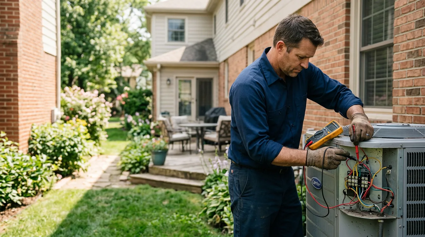 HVAC technician working near Alma, WV